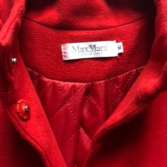 MAX Mara Red Coat Size XL - Picture 3 of 10